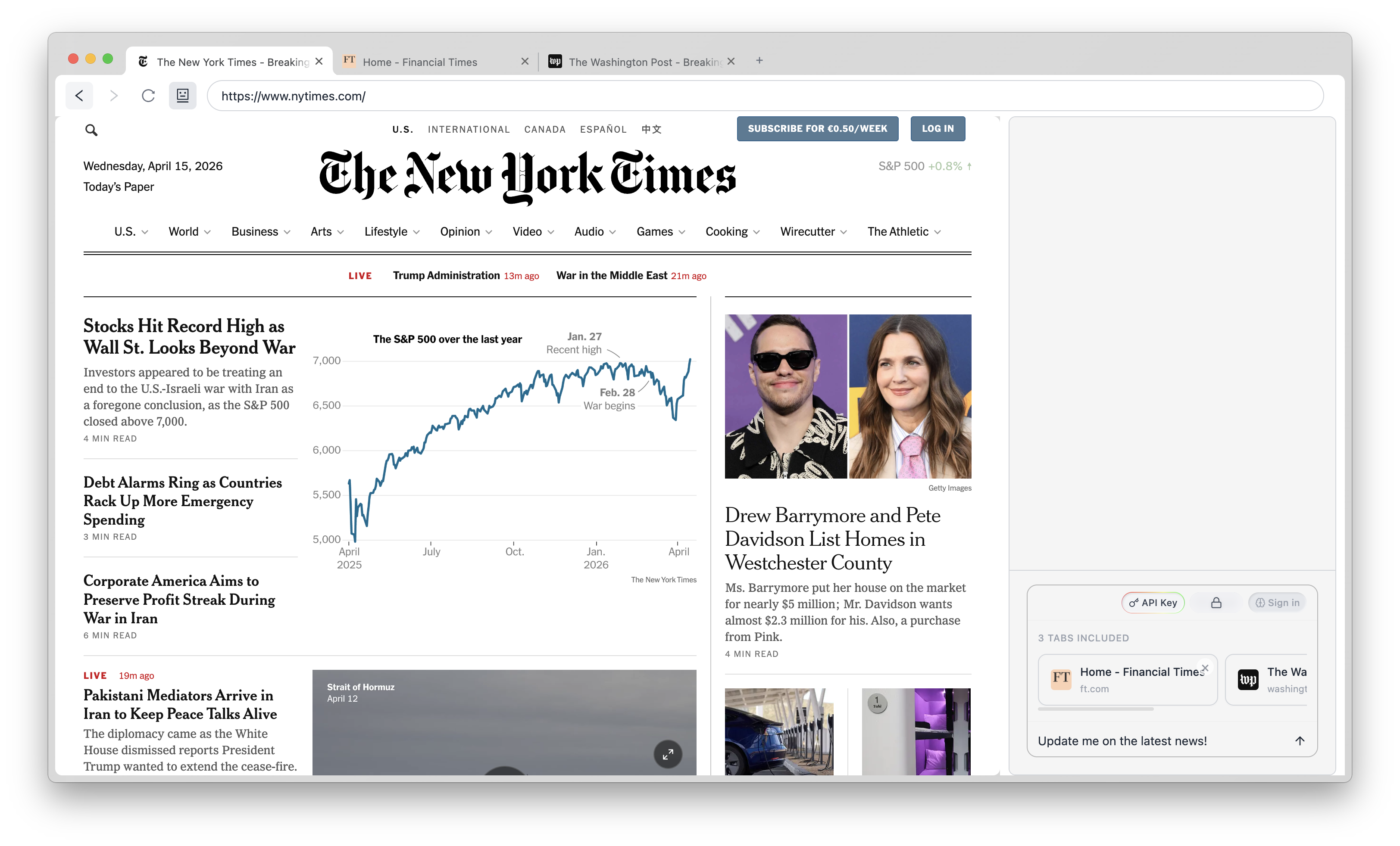 Multiple tabs with AI